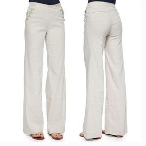 NEW: THEORY ALRIGO HIGH-WAISTED LINEN PANTS